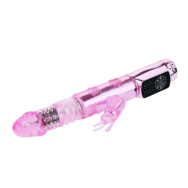 Vibratore Rabbit Rosa Ricaricabile con 12 Vibrazioni e Rotazioni